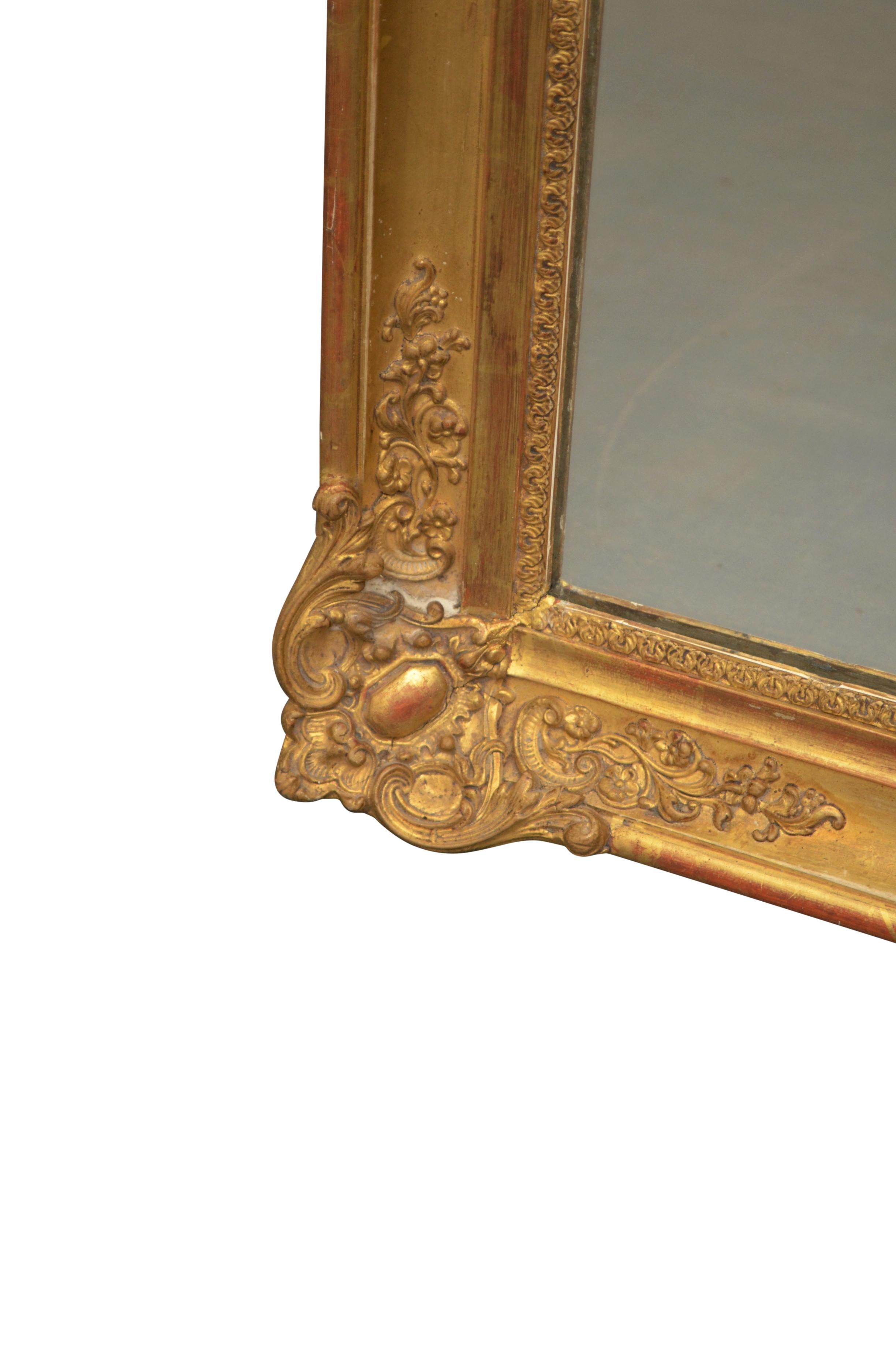 Giltwood Attractive 19th Century Gilt Mirror