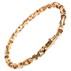 Attraktives Gliederarmband aus 9 Karat Gelbgold mit offenem Kasten