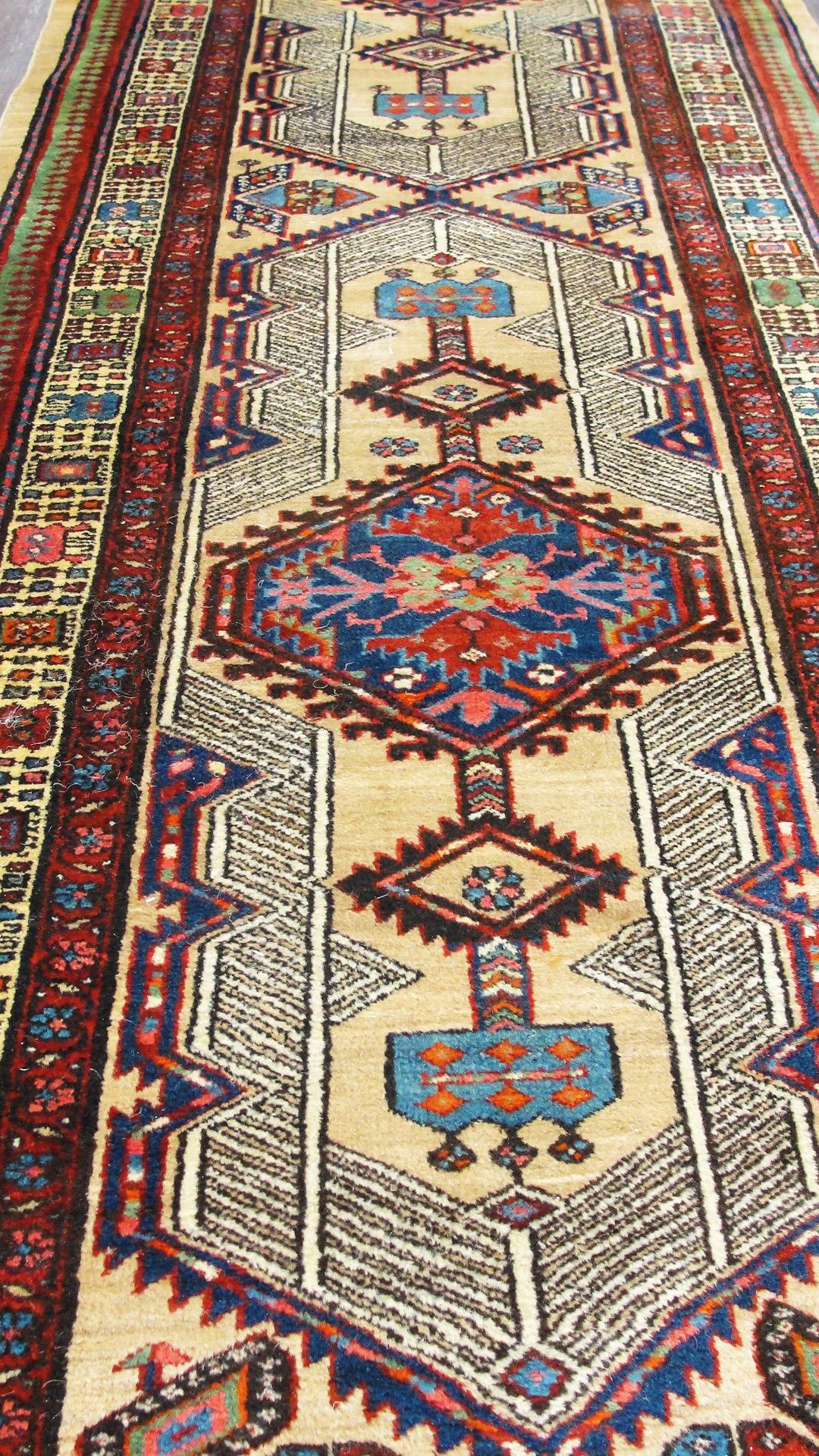 Persian  Antique Serab Camel Color Oriental Runner For Sale
