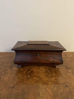 Attraktive antike Teedose aus Palisanderholz in viktorianischer Qualität