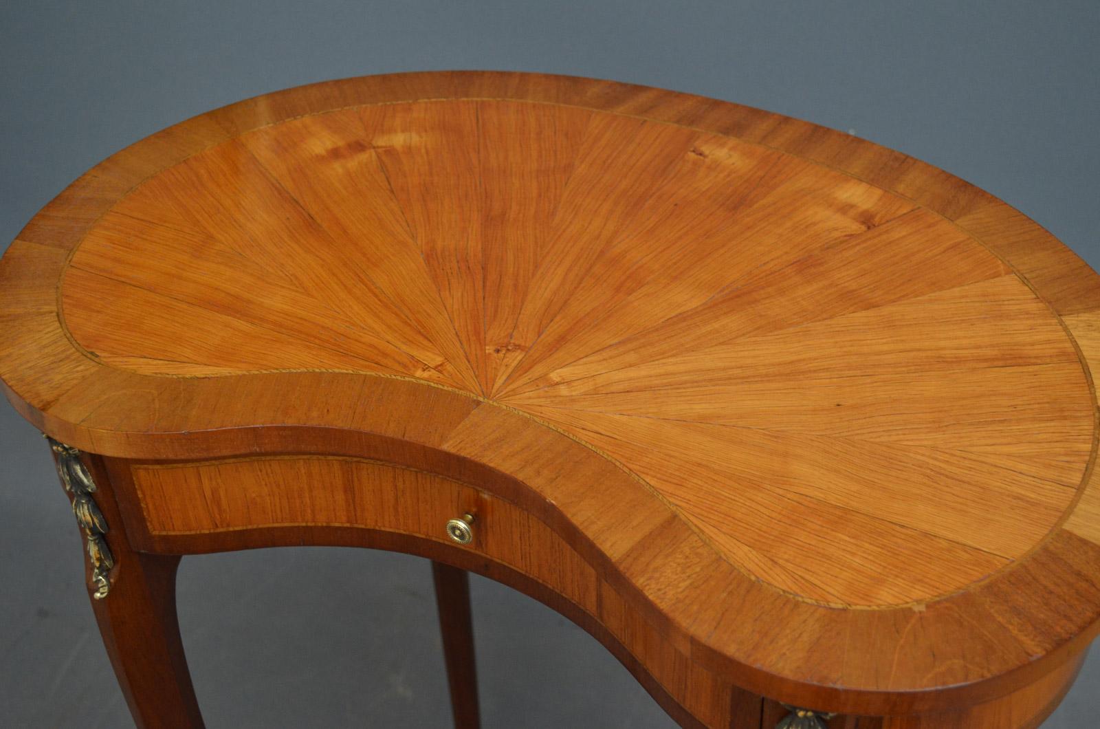 Edwardian Attractive Continental Kidney Shaped Table