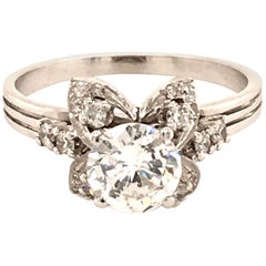 Attractive Diamond Ring in 18 Karat White Gold