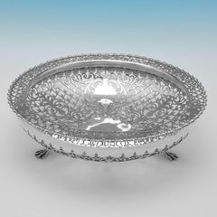 Ravissant bol ou plat anglais ancien en argent édouardien, Sheffield 1905