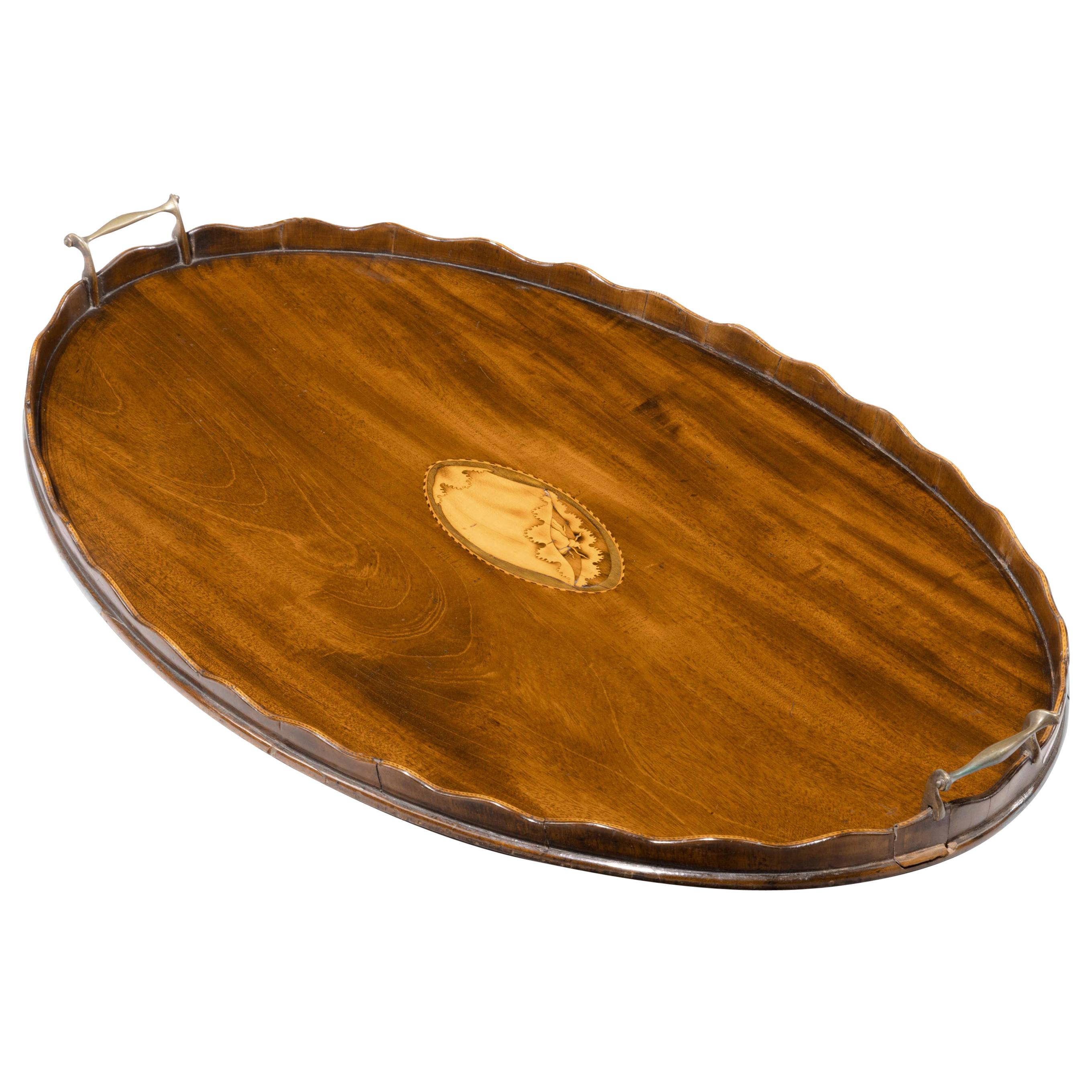 Attractive Edwardian Period Oval Tray