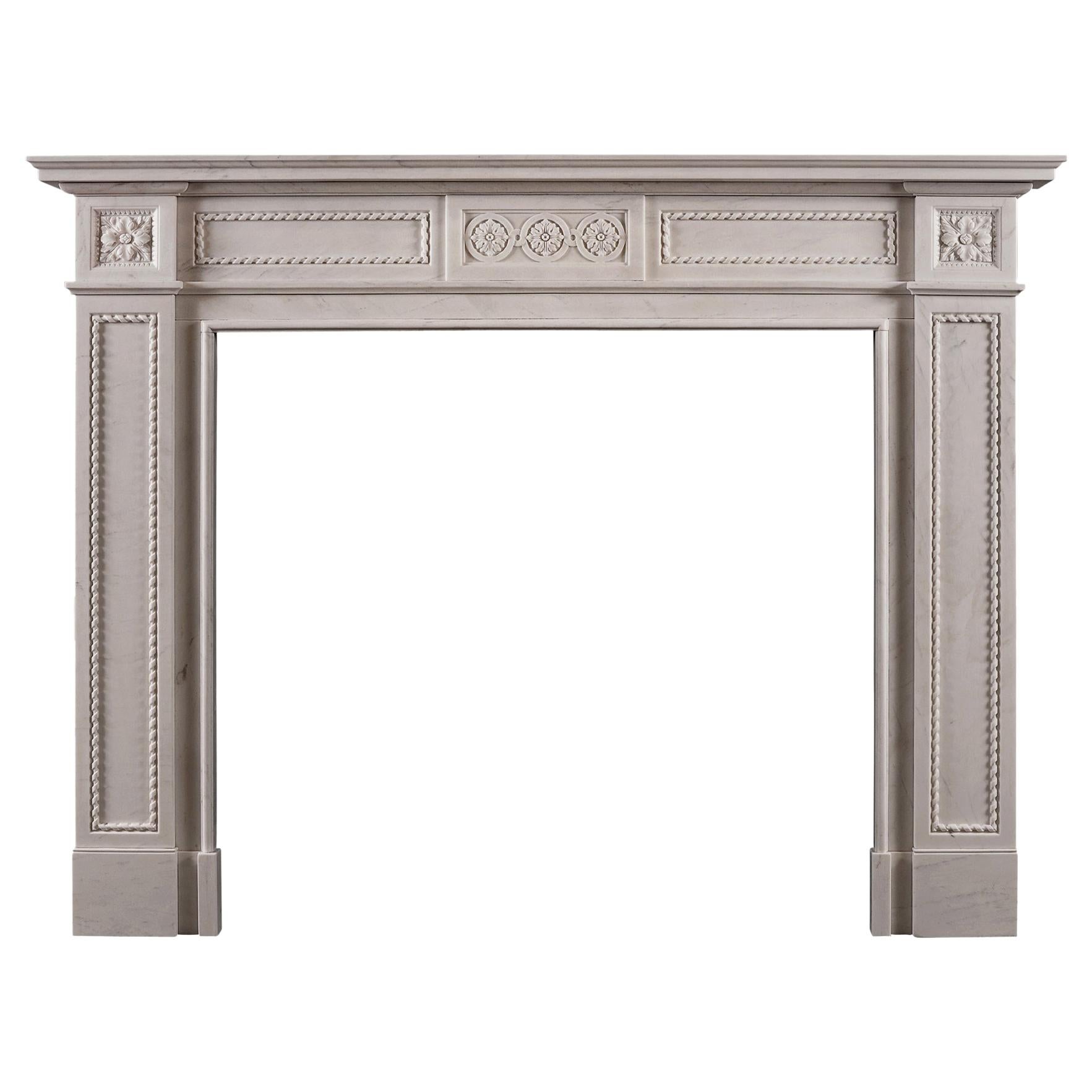 Attractive English Fireplace in the Regency Style For Sale