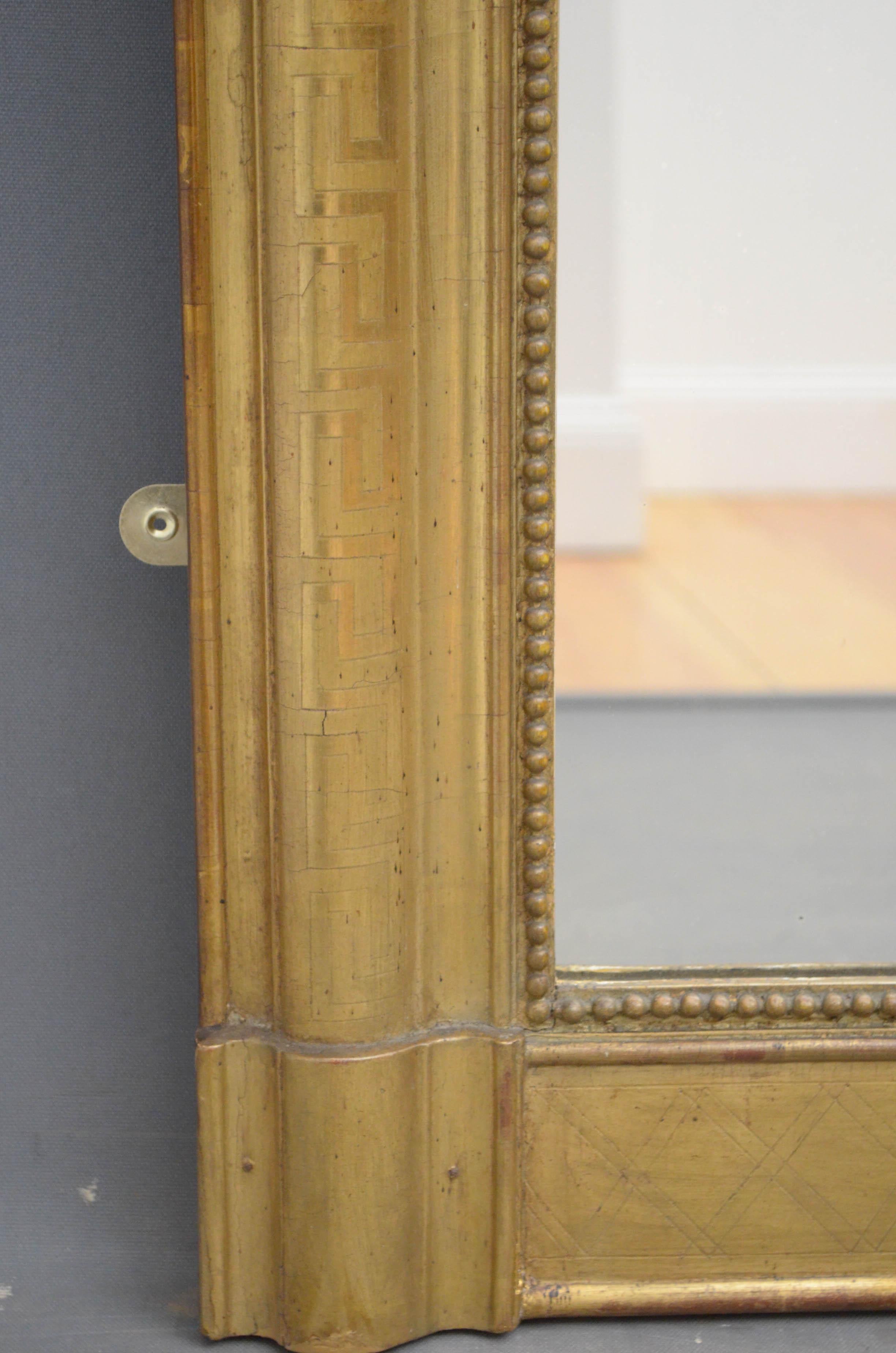 Victorian Attractive French Giltwood Mirror