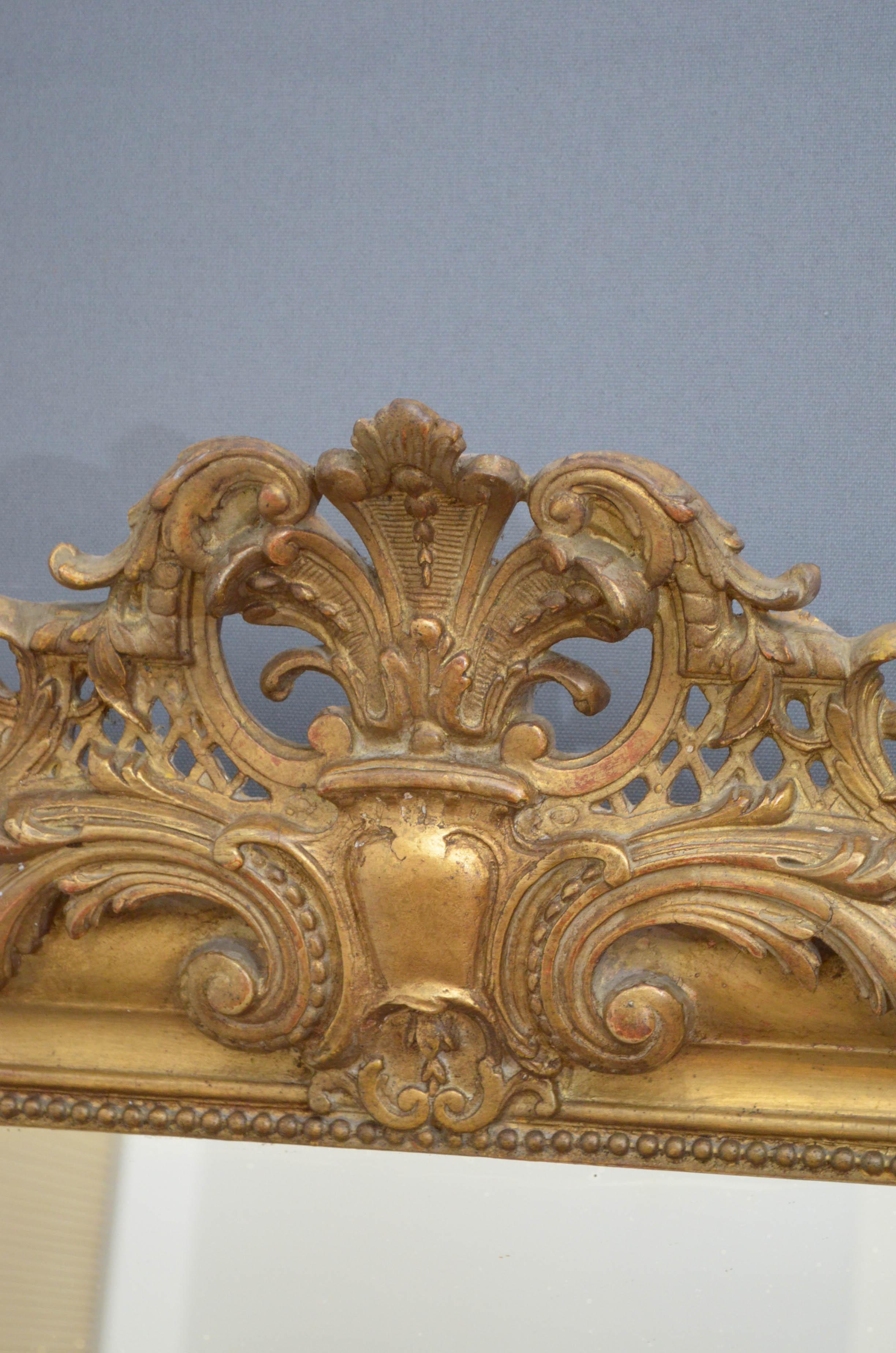Attractive French Giltwood Mirror 1