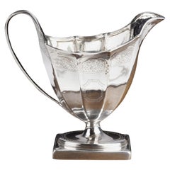 Attractive George III Period Flared Helmet Silver Cream Jug Attractive George III Period Flared Helmet Silver Cream Jug