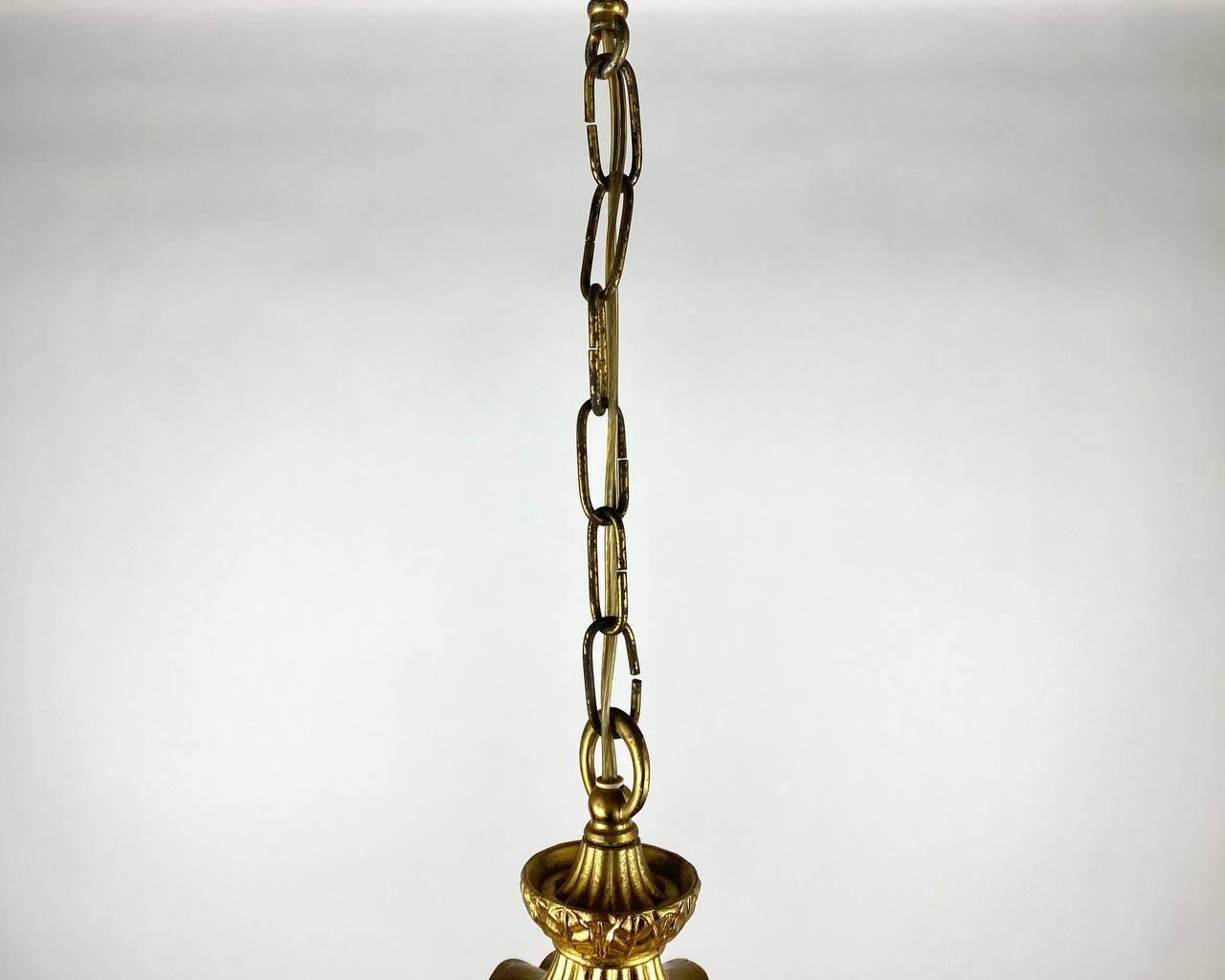 Brass Attractive Globe Glass Pendant Lighting Vintage Ceiling Chandelier Lantern For Sale