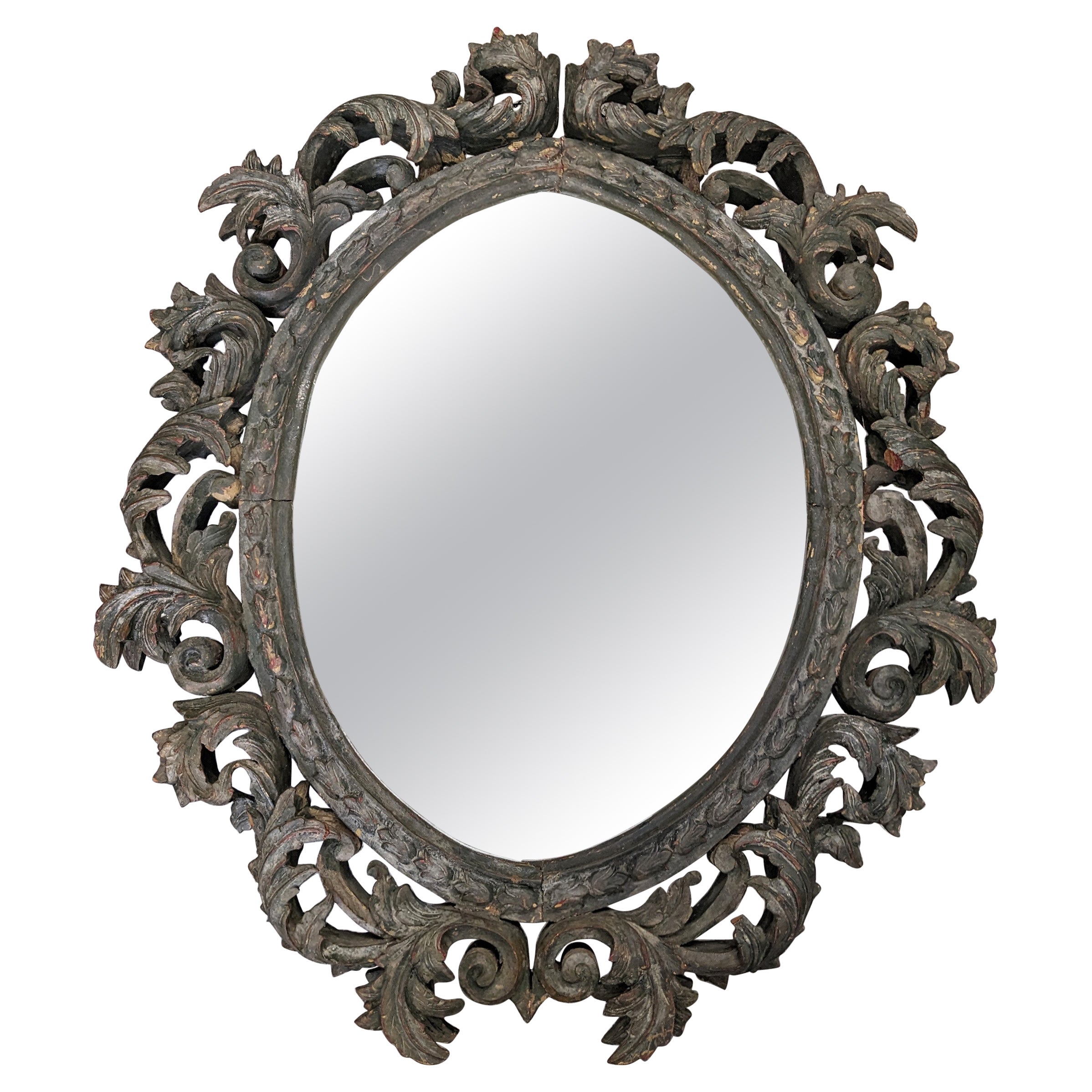 Miroir baroque sculpté à la main