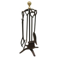 Attractive Iron Fireside Companion Set, Fireside Tools