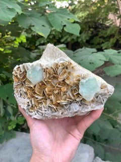 Attractive Isometric Green Fluorite Crystals On Matrix From Pakistan for Sale