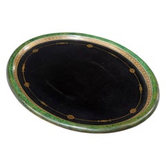 Attractive Late 19th Century Oval Papier Mâché Tray Attractive Late 19th Century Oval Papier Mâché Tray