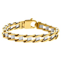 Attractive Mechanical Link Bracelet in 14k Yellow Gold, Fits on 8 Inches Wrist