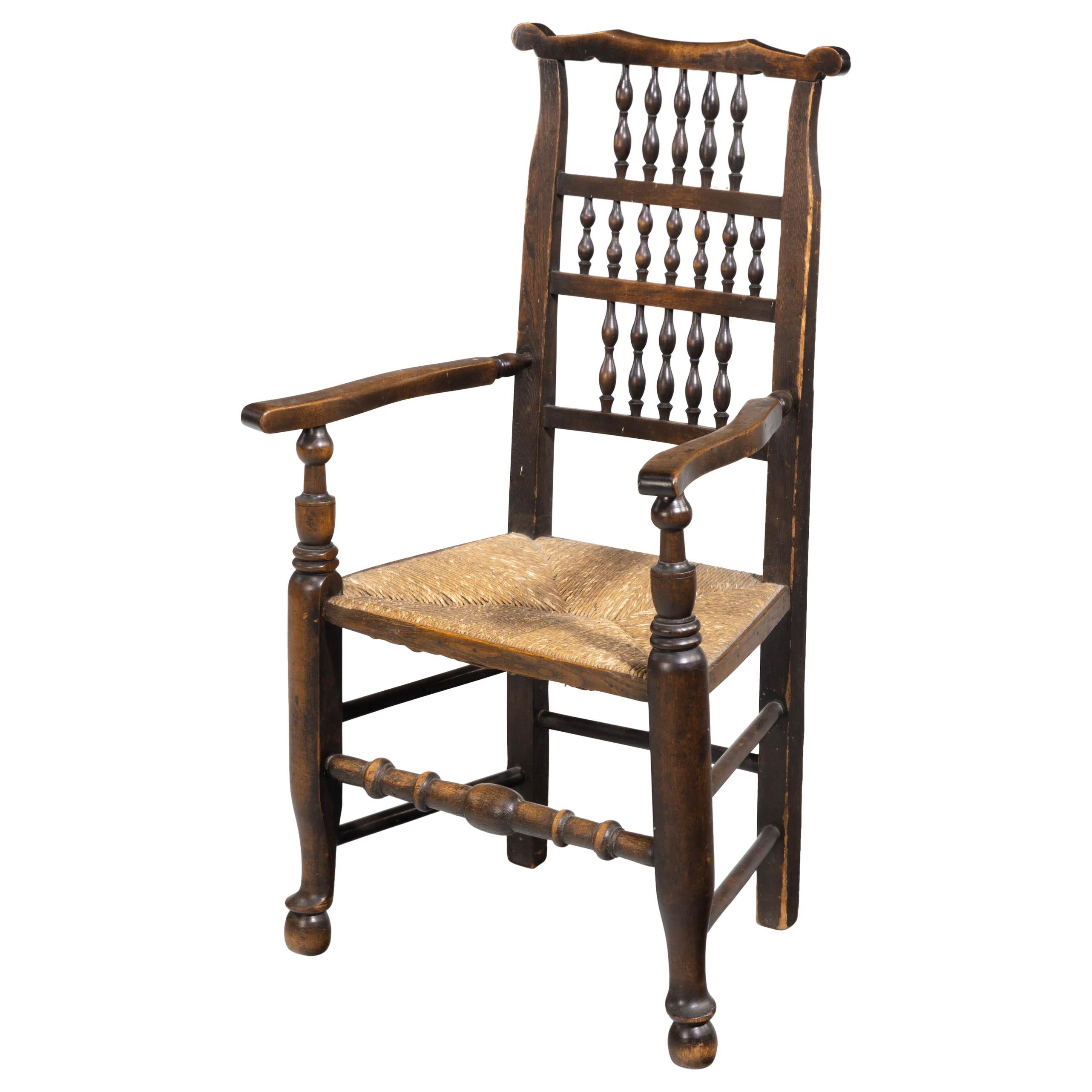 Attractive Mid-19th Century Elm Spindleback Armchair
