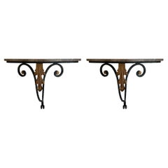 Attractive Pair of Wall Hanging Console Tables