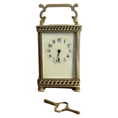 Attractive quality antique Victorian brass carriage clock