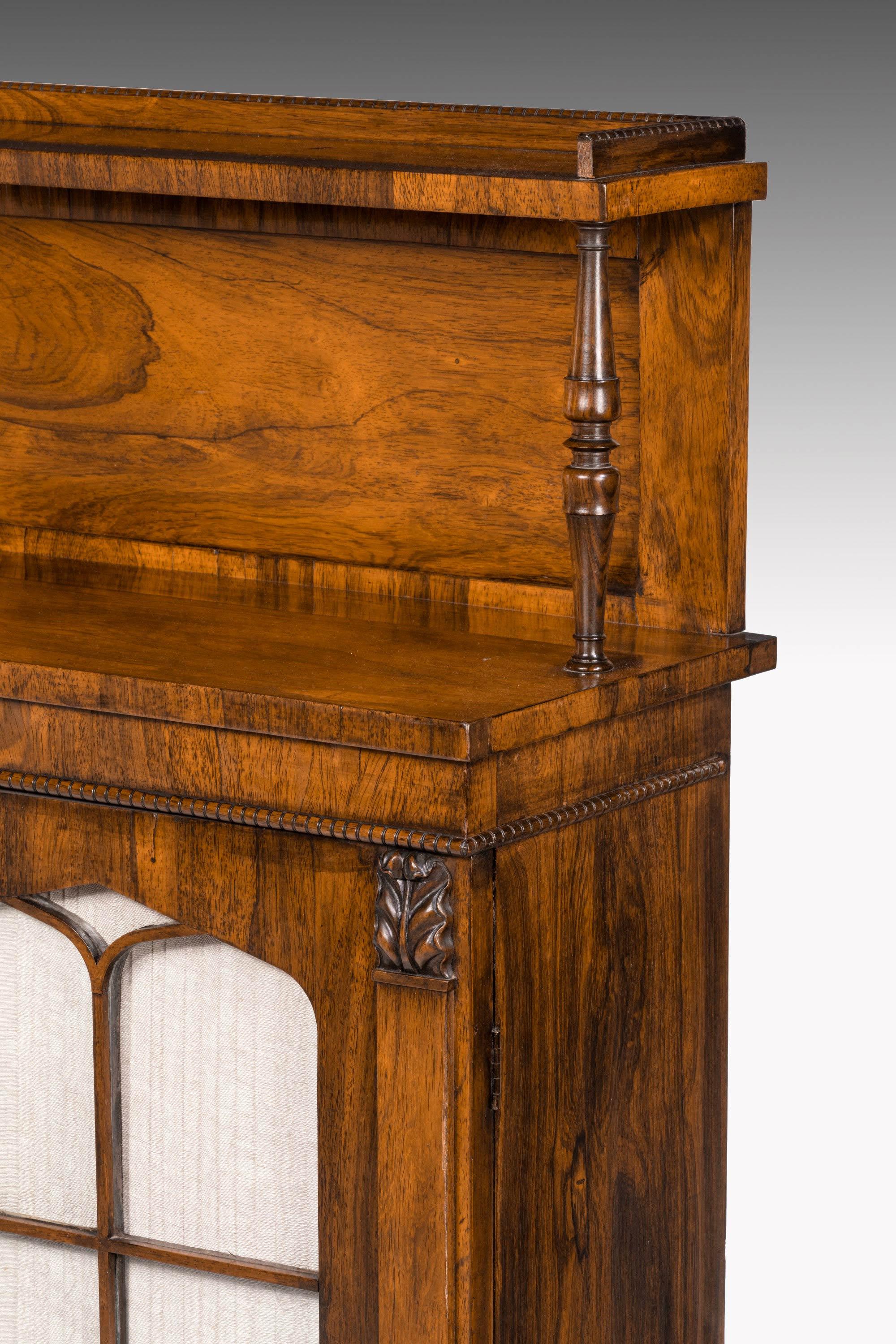 Wood Attractive Regency Period Two-Door Chiffonier For Sale
