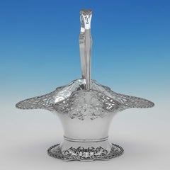 Attractive Sterling Silver Flower Basket or Centrepiece, Viner's Sheffield 1934