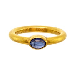 Attractive Trim and Tailored 22 Karat Sapphire Cabochon Ring
