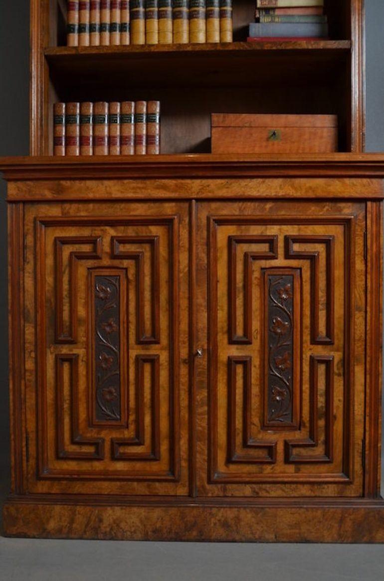 Attractive Victorian Library Bookcase - Victorian Bookcase For Sale 1