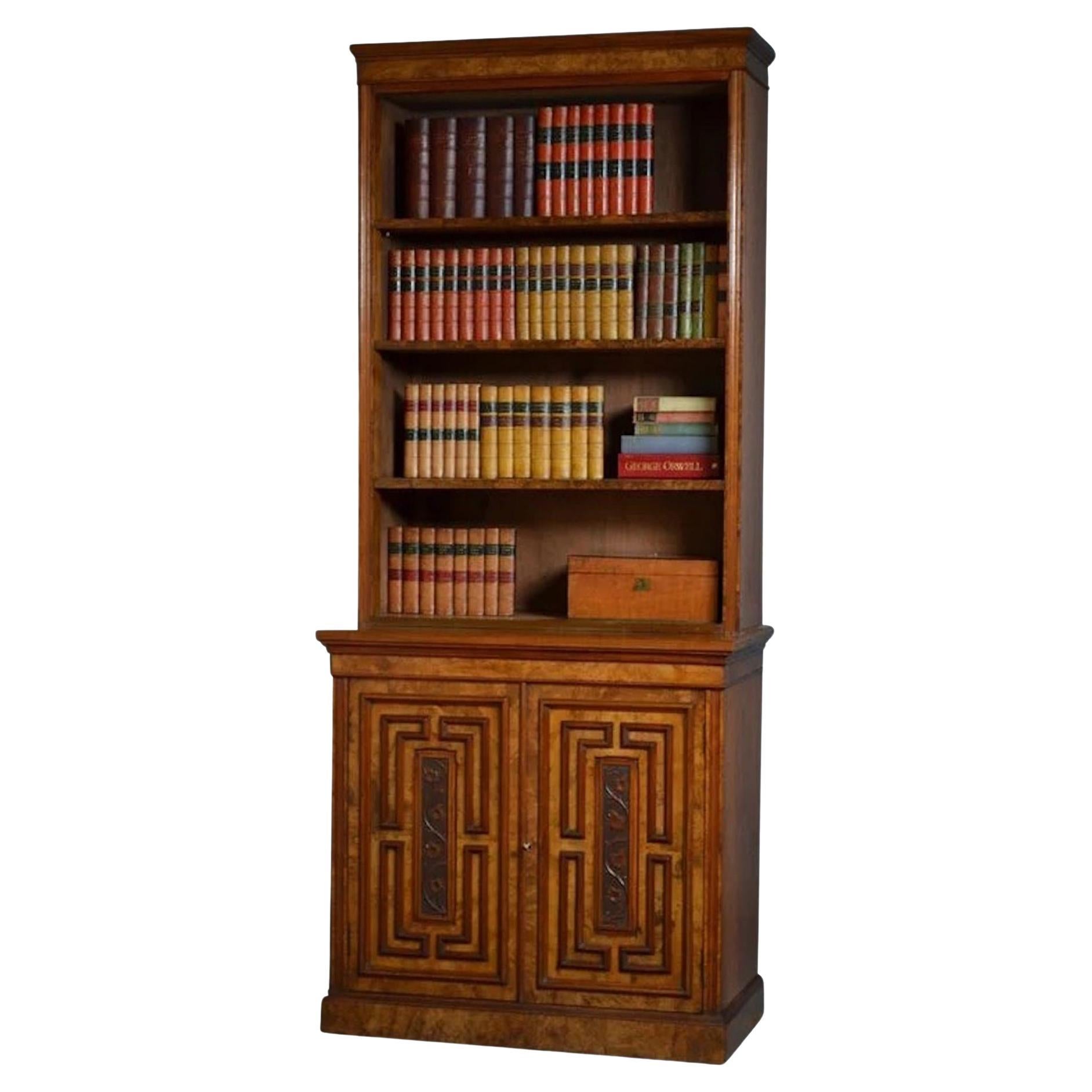 Attractive Victorian Library Bookcase - Victorian Bookcase For Sale