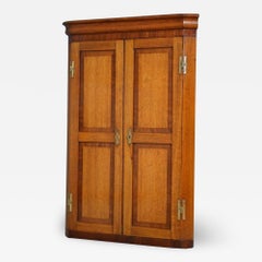 Attractive Victorian Oak Corner Cupboard