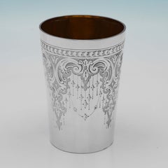 Attractive Victorian Sterling Silver Beaker or Mint Julep Cup - London 1872
