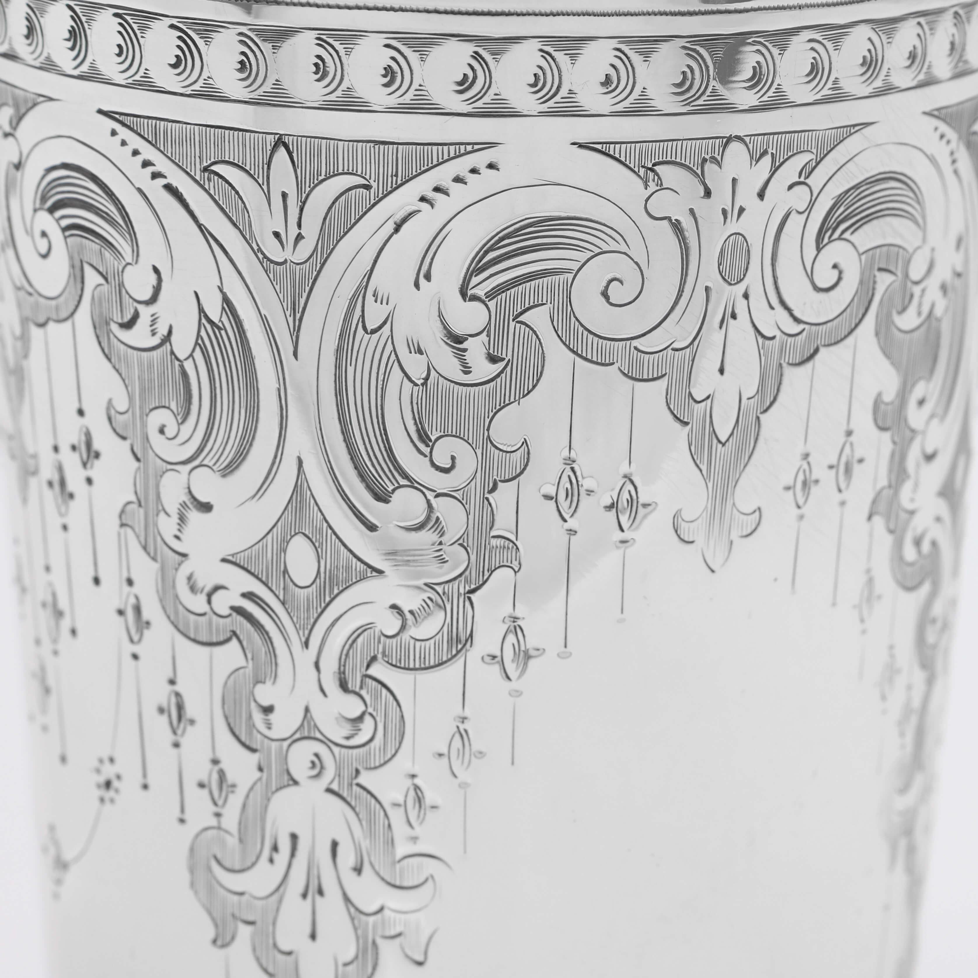 Late 19th Century Attractive Victorian Sterling Silver Beaker or Mint Julep Cup - London 1872