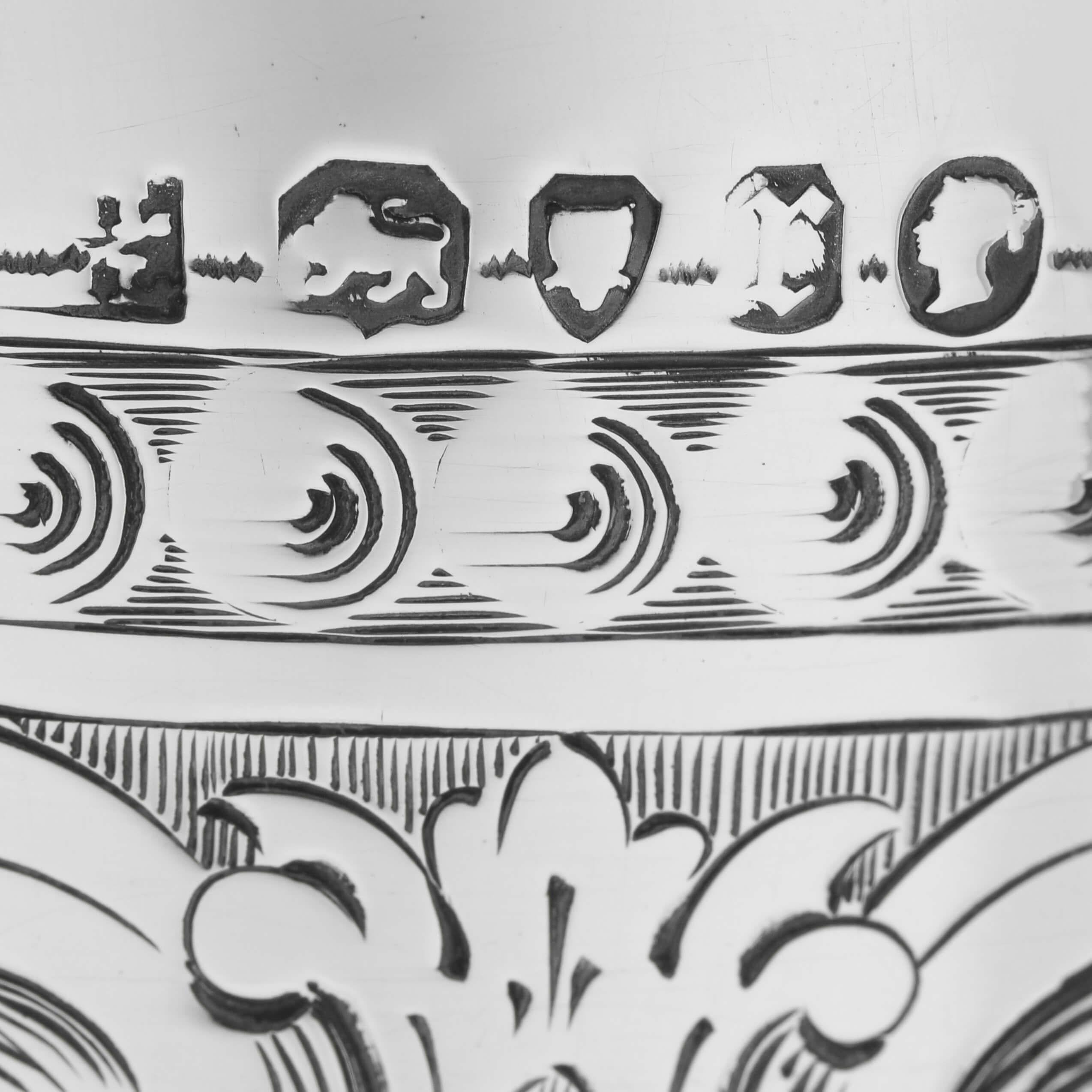 Attrayante coupe Julep victorienne en argent sterling ou menthe - Londres 1872 Bon état - En vente à London, London