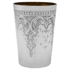 Attraktiver viktorianischer Becher oder Mint Julep-Tasse aus Sterlingsilber aus Sterlingsilber - London 1872