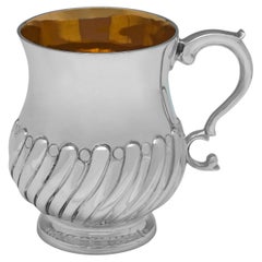 Attractive Victorian sterling silver child's mug made in London in 1894