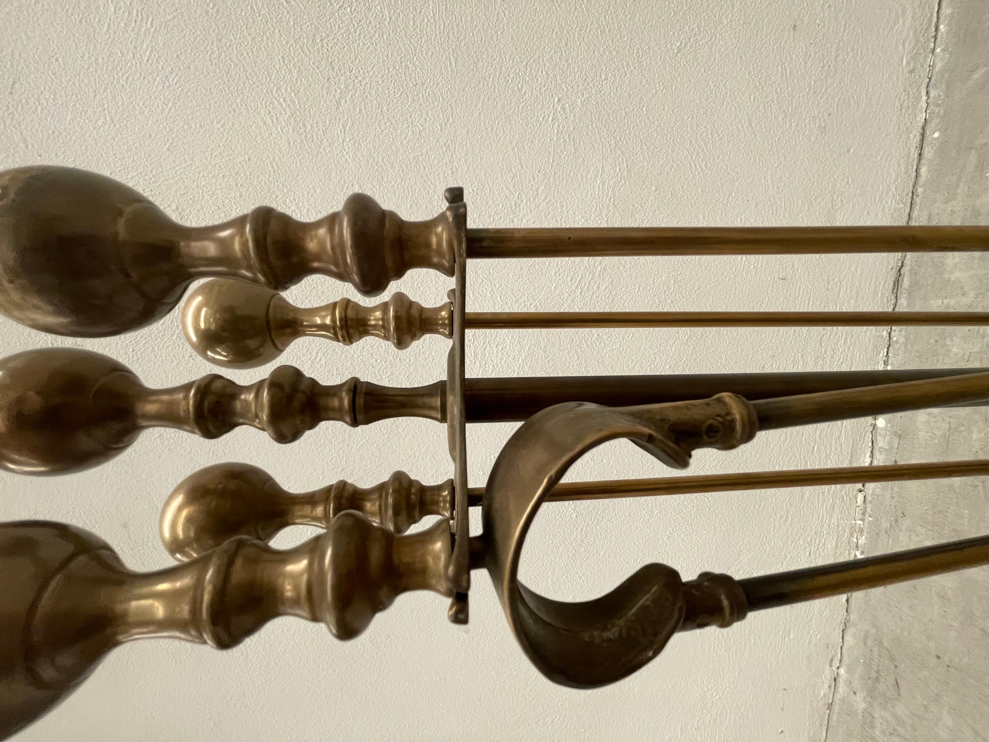 Other fireplace tools antici heavy brass brass For Sale
