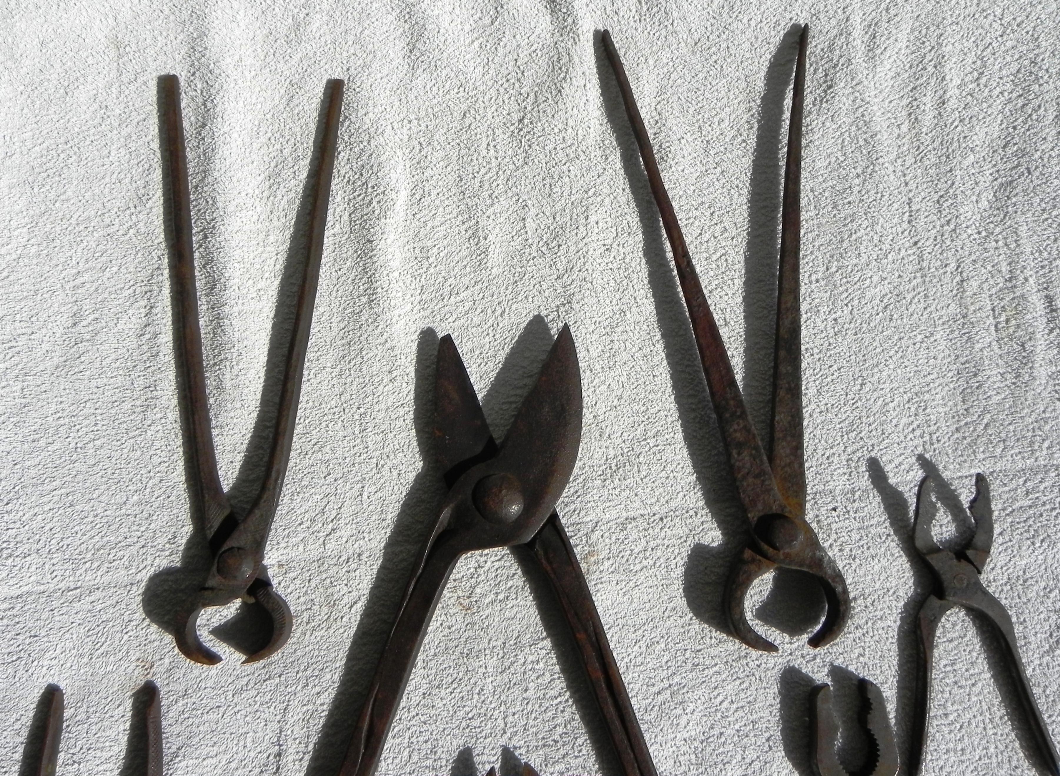 Italian blacksmithing tools, 1940s.  For Sale