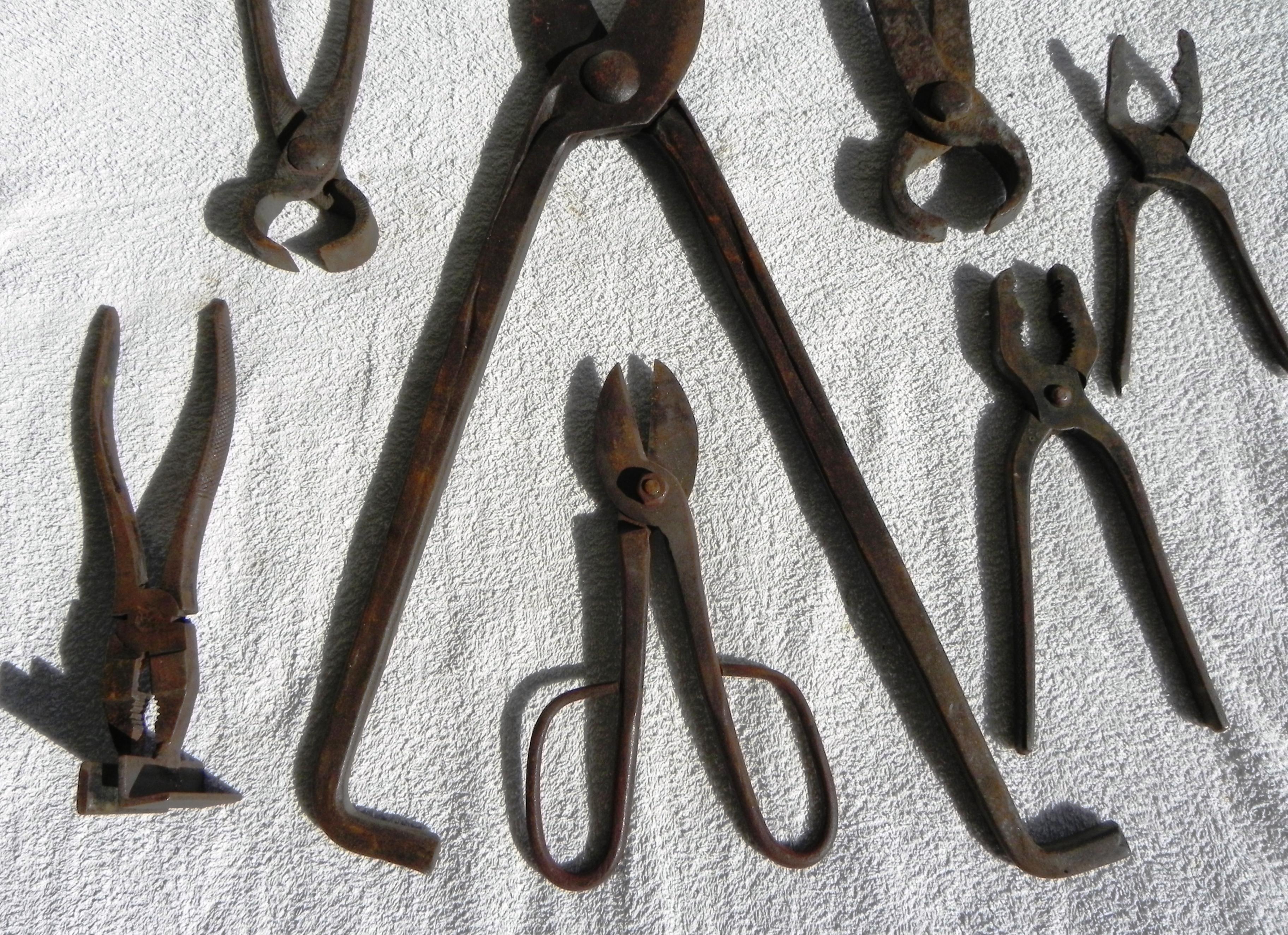 Hand-Crafted blacksmithing tools, 1940s.  For Sale