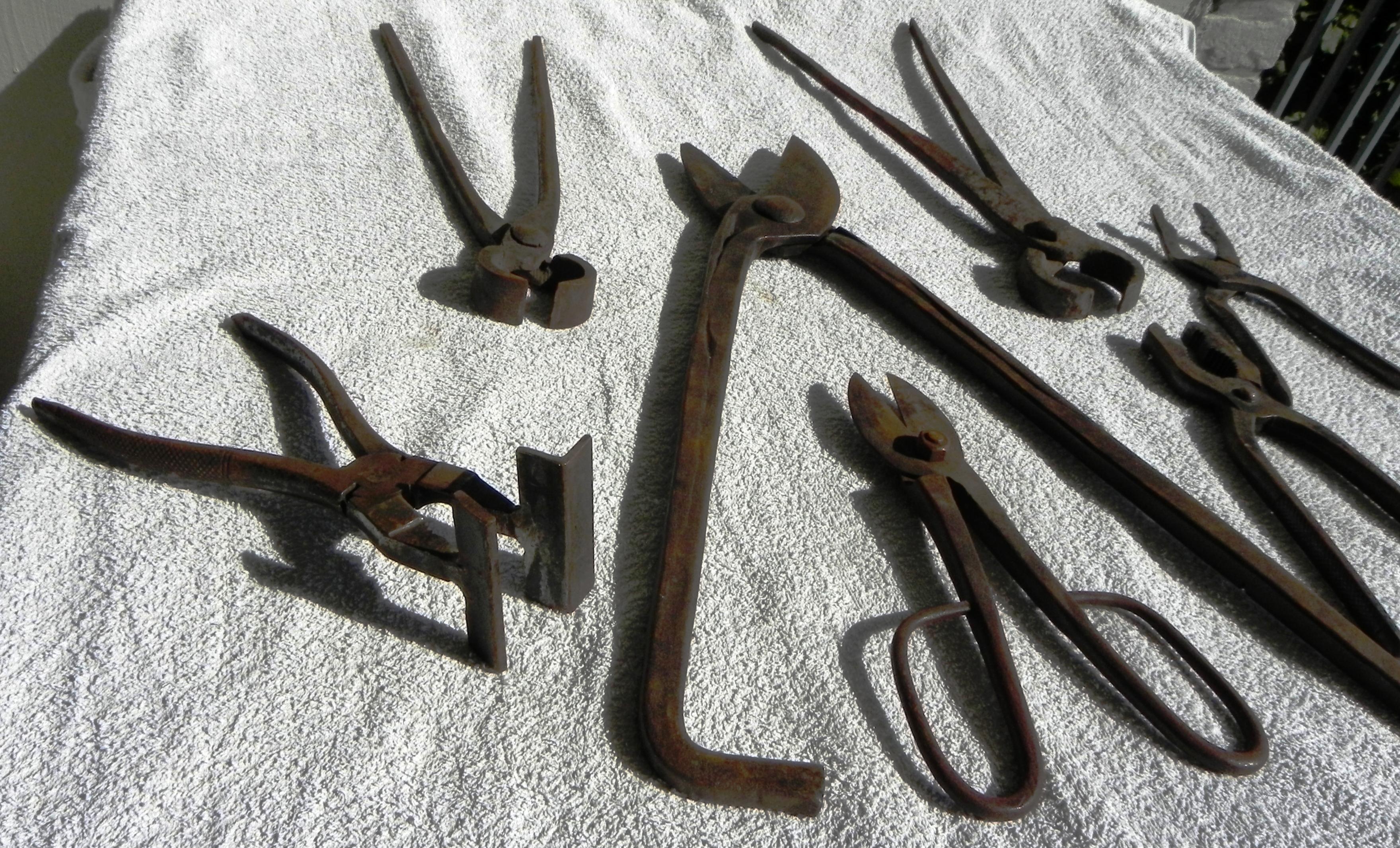 blacksmithing tools, 1940s.  In Fair Condition For Sale In Felino, IT