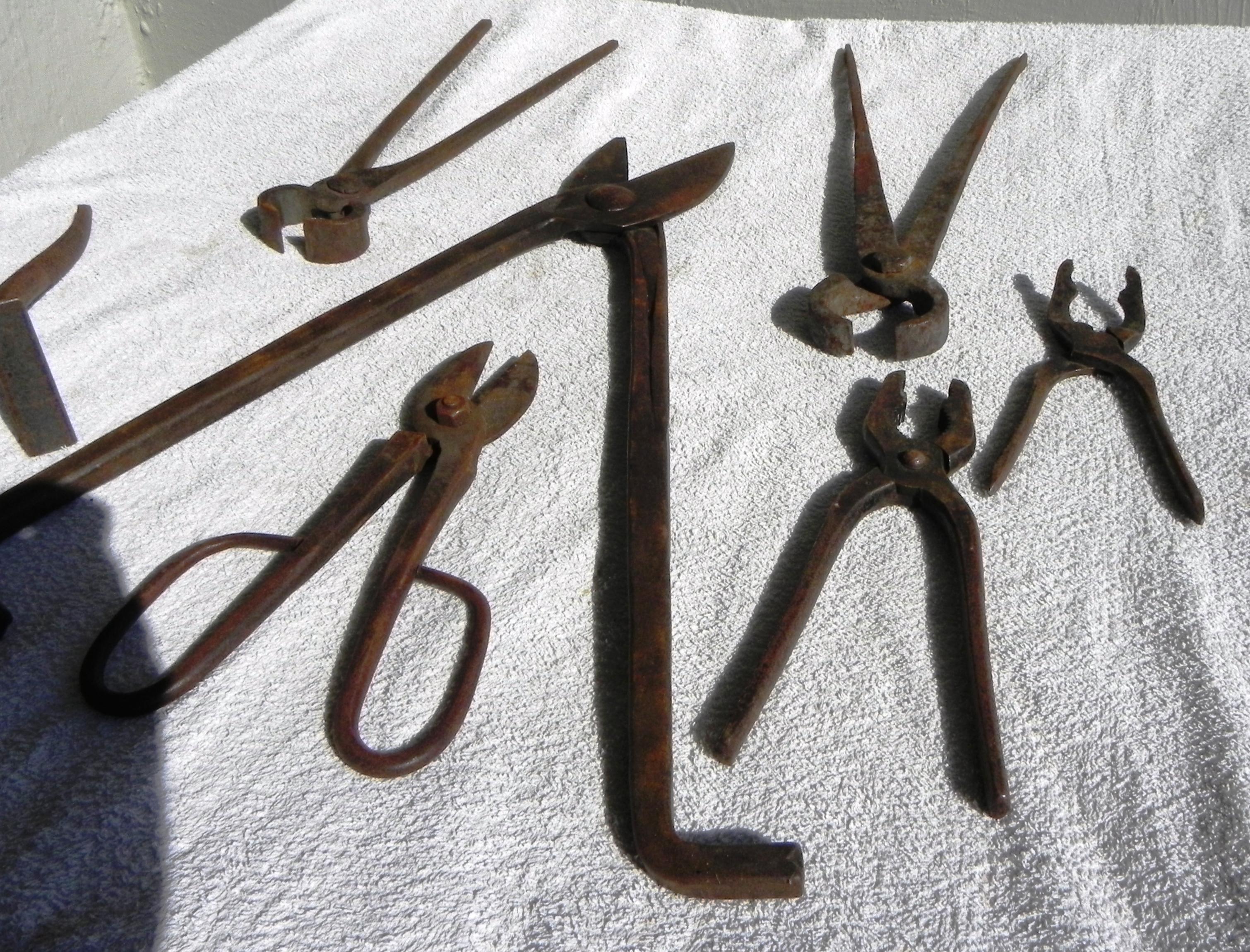 Mid-20th Century blacksmithing tools, 1940s.  For Sale