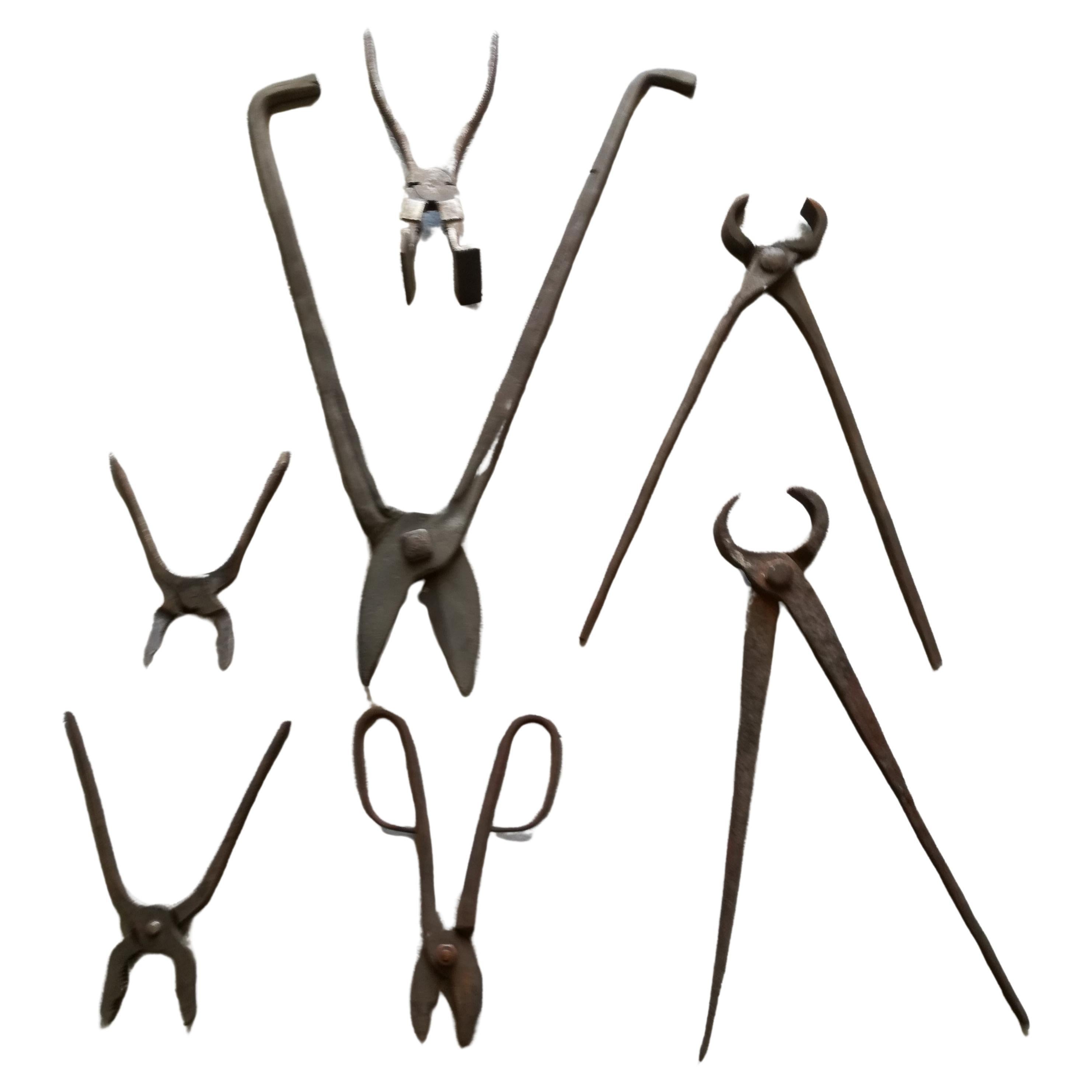 blacksmithing tools, 1940s.  For Sale
