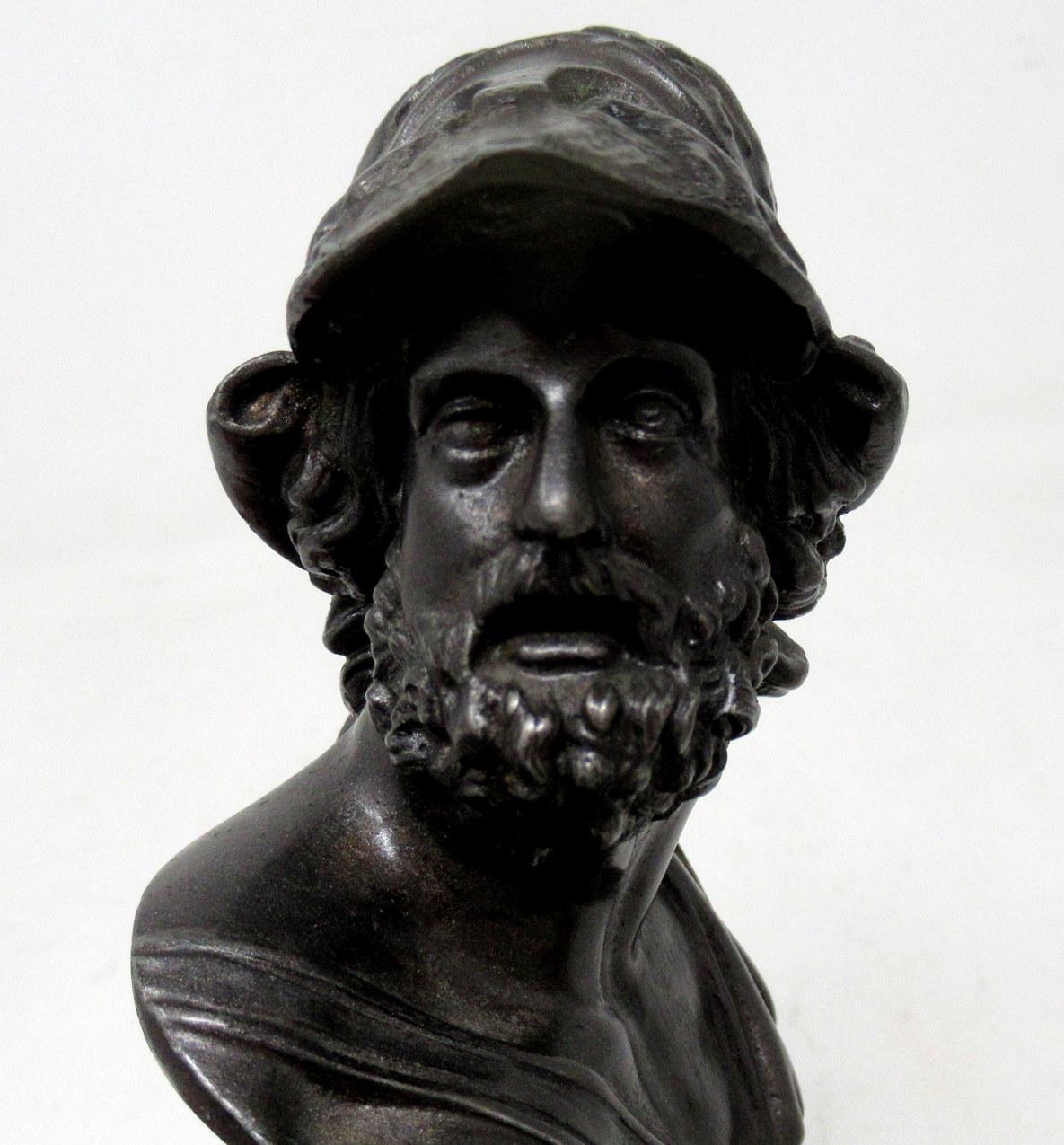 Attrib. Benedetto Boschetti Fine Bronzed Male Bust Ajax Greek Mythological Hero In Good Condition For Sale In Dublin, Ireland