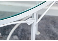 Attrib. John Salterini, Mid-Century Garden Dining Table With Glass Top