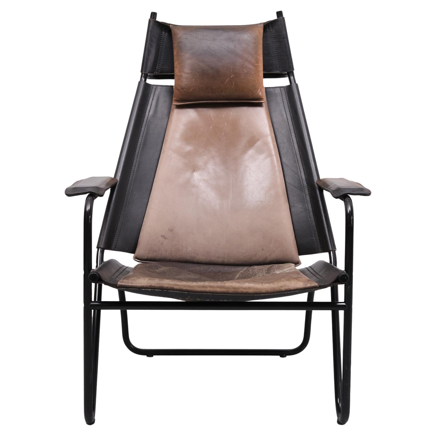 attrib Lina Bo Bardi Leather lounge chair Brazil  For Sale