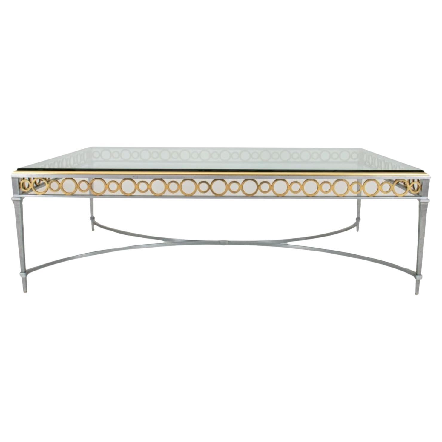 Attrib. Maison Jansen Bronze & Glass Coffee Table