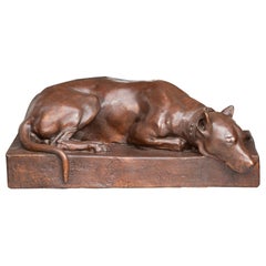 Attrib. to Georges Gardet: "Mastiff", Life size original plaste C.1930/40