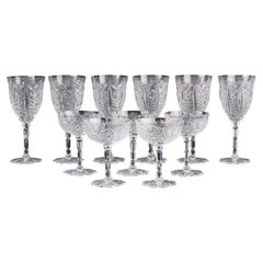 Attributed Baccarat “Condé” Crystal Glass Set, France, 11 Pieces