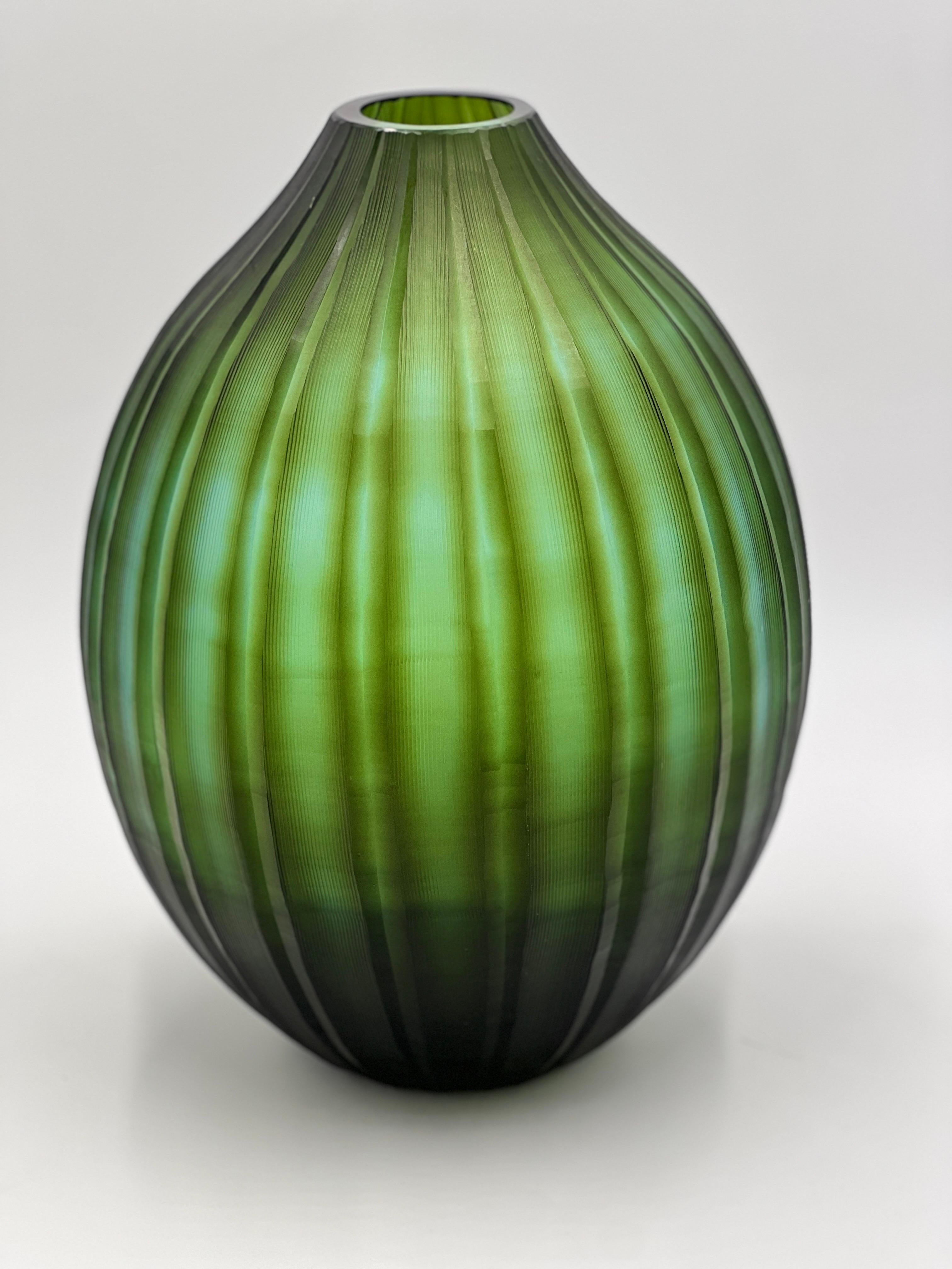 Carlo Scarpa (Italian, 1906-1978). This vase is extremely high quality, heavy and well sculptured. While it appears unsigned I have a strong confidence this piece is by Carlo Scarpa, but it is being sold as attributed to, circa 1940.