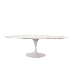 Attributed Eero Sarinen Tulip Dining Table Marble White, Helsinki, 1970