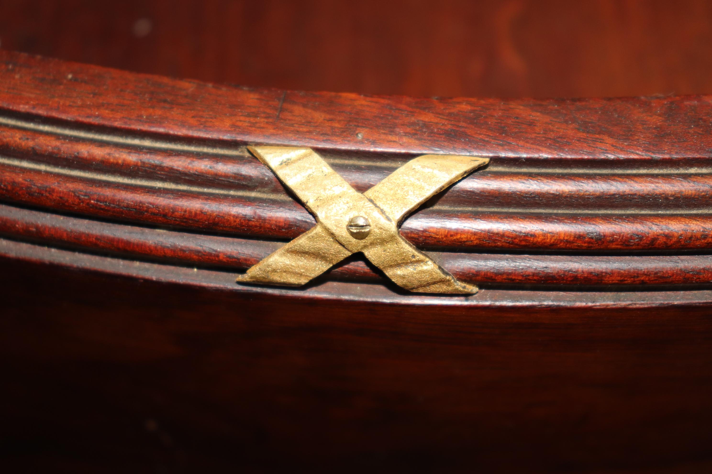 Attributed Francoise Linke French Louis XVI Leather Top Rosewood Desk with Clock 15