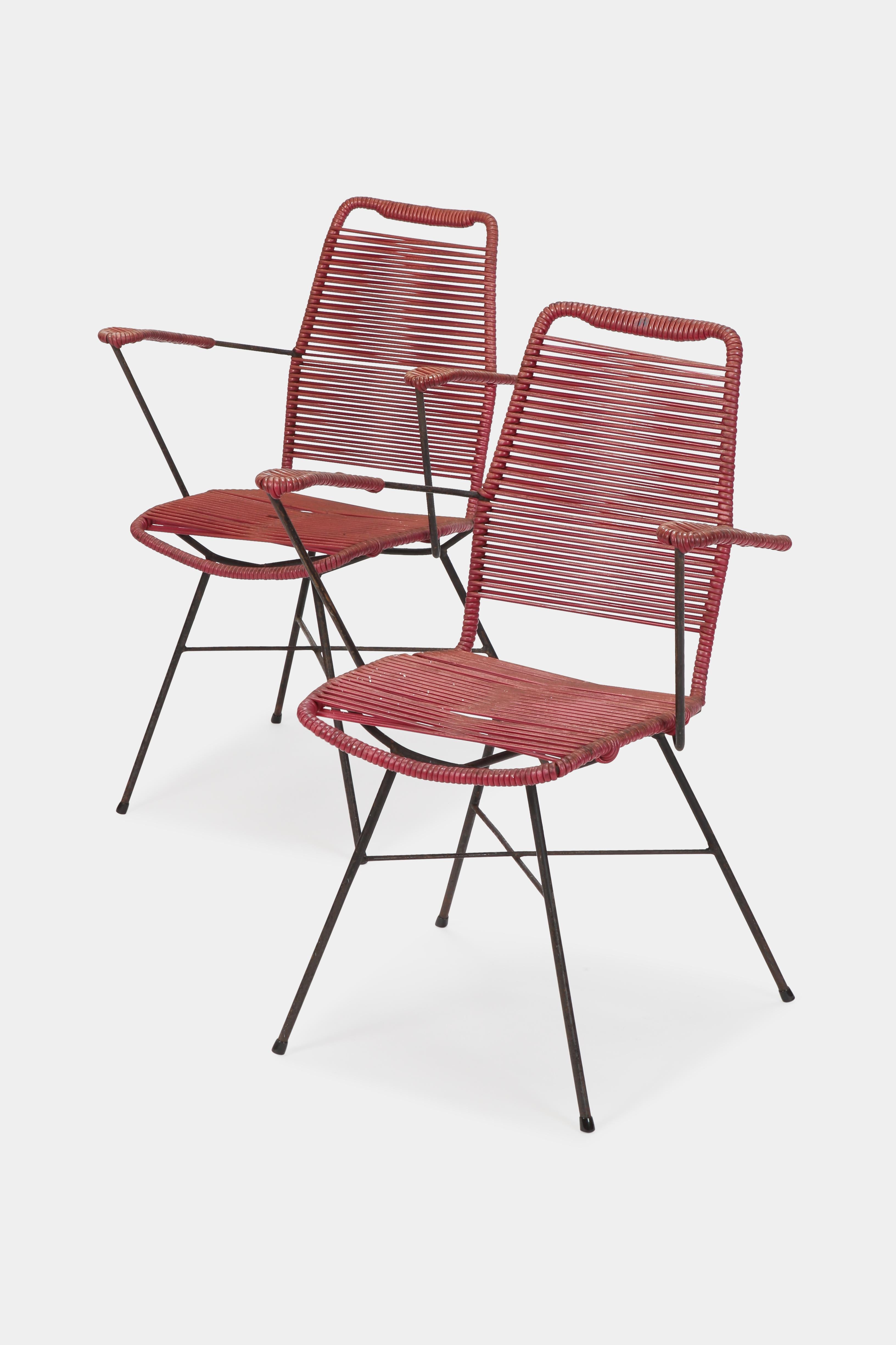 Mid-Century Modern Attributed Gastone Rinaldi Garden Chairs, 1950s