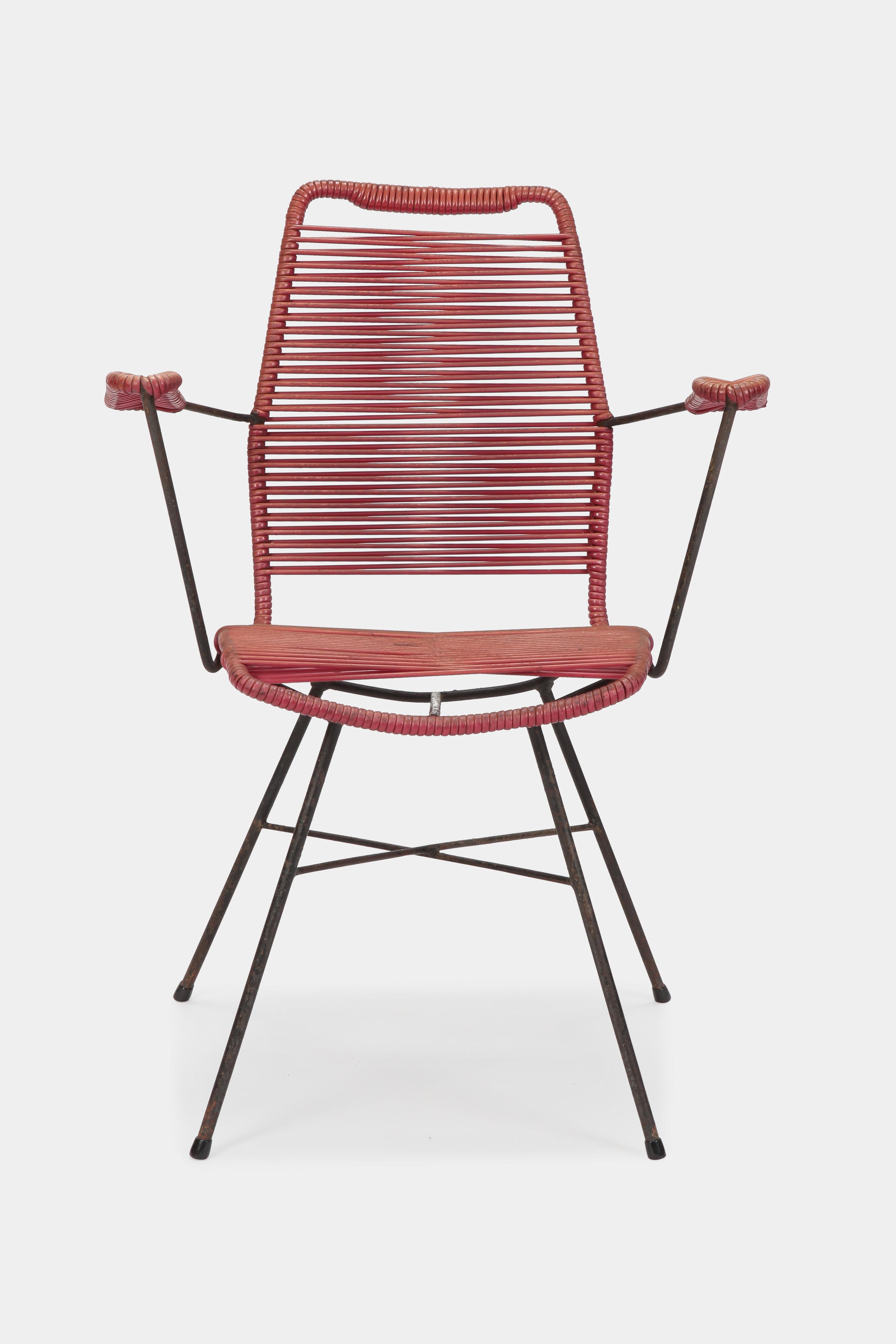 Metal Attributed Gastone Rinaldi Garden Chairs, 1950s
