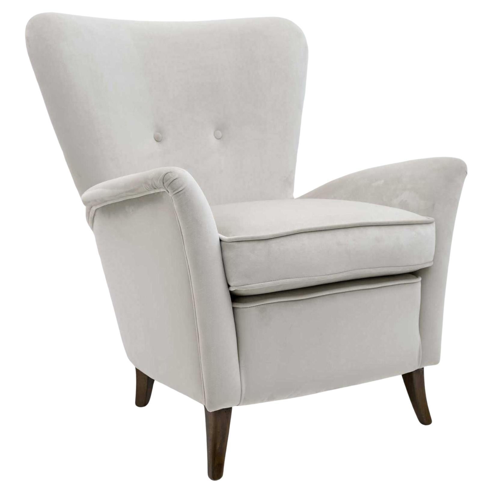 Gio Ponti Sillón de salón italiano Art Dèco del Hotel Bristol Merano, años 1950